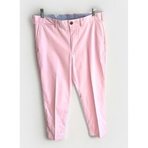 Brooks Brothers Clark Pink Chinos Pants Mens W34 L30 Flat Front Casual